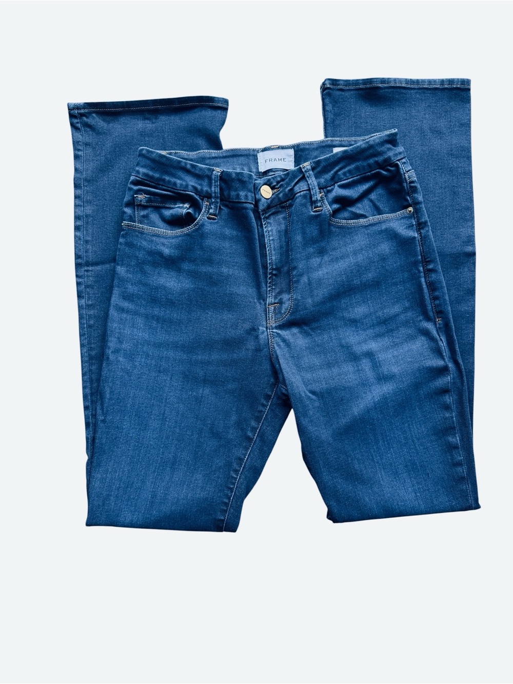 FRAME Denim Le Mini Boot Mid-Rise Blue Denim Women's Jeans Sz 30 - Picture 8 of 9
